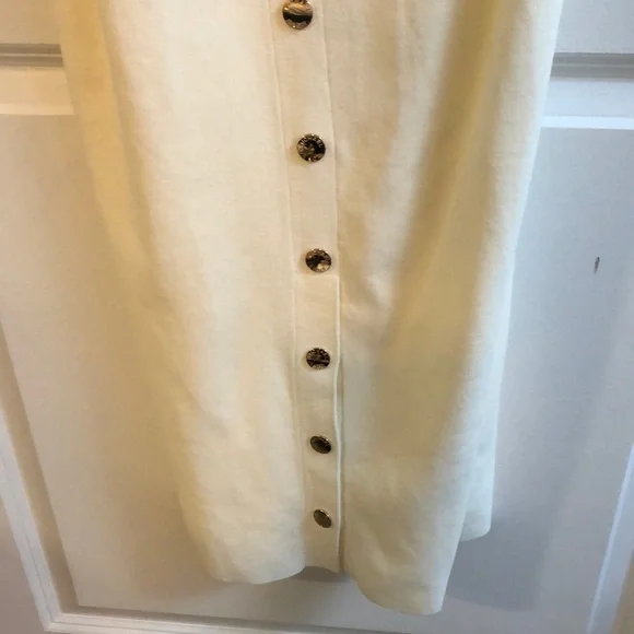 Michael Kors Cream Long Sleeve Dress L - Picture 9 of 15